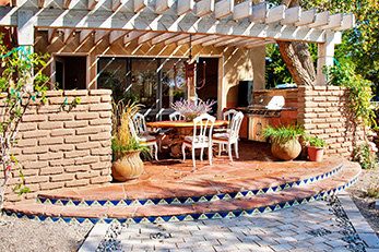 Outdoor kitchen on patio